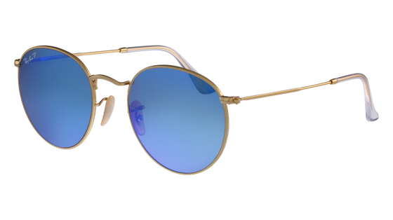 RAY BAN Round MATTE GOLD/BLUE