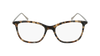 women's eyeglasses frame in a havana colorway with metal temples