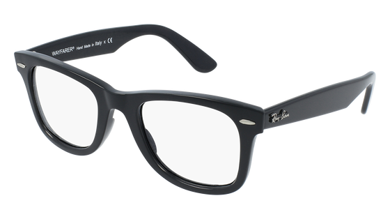 Black plastic wayfarer frame unisex