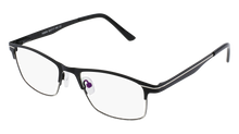  Men's silver and black eyeglasses frame
