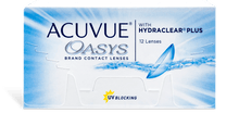  Acuvue Oasys w/ HydraClear Plus 12 Pack - $80/box